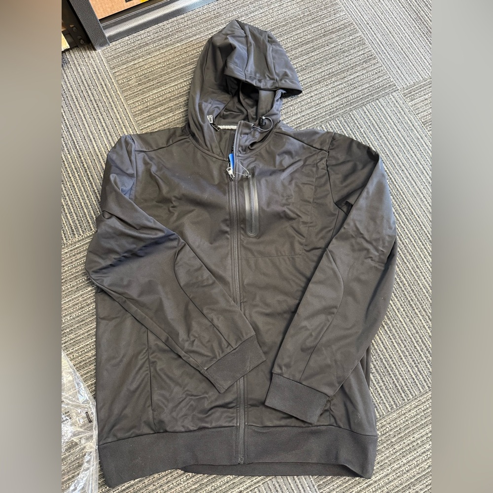 Men's Black Hooded Jacket，size：xxl